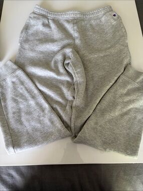 Champion Kids Light Gray Fleece Joggers with Logo